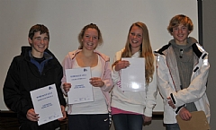 Steffen vant HC for Optimist A foran Vilde, Malin og Alexander.